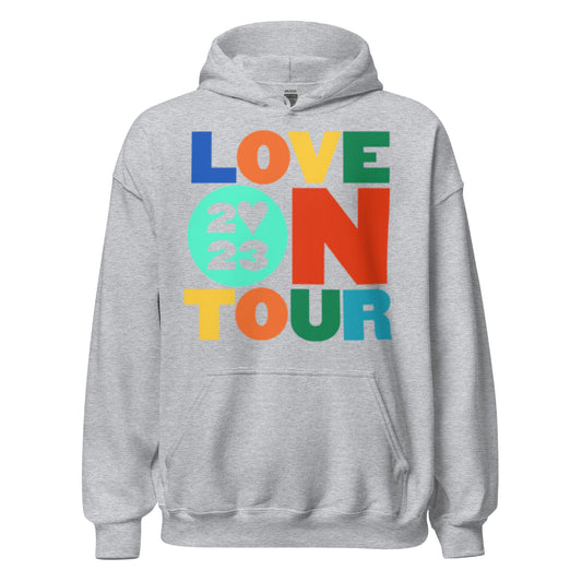 Love On Tour 2023 Gray Hoodie